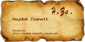 Hajduk Zsanett névjegykártya